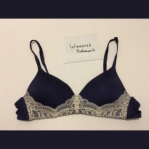 Shaelan Contour Adore Me 34A Navy Lace Bra