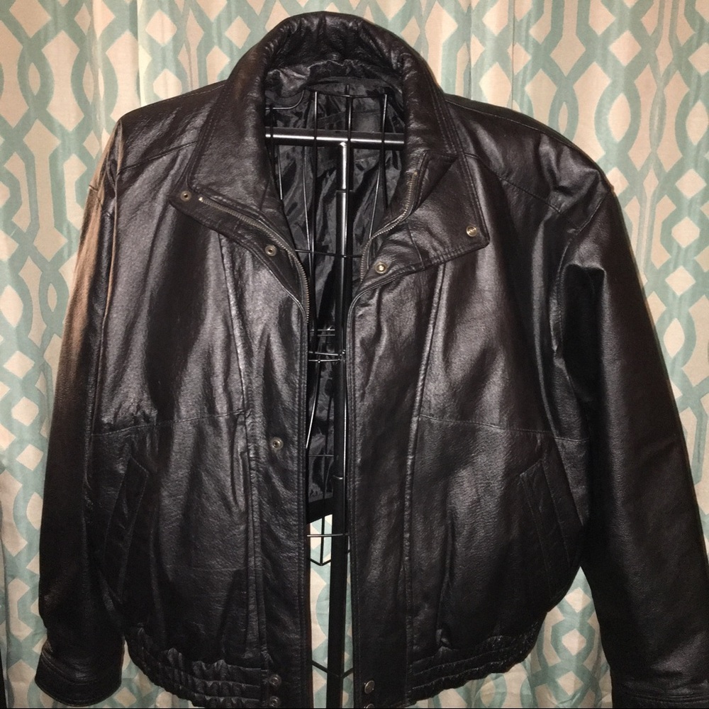 Men's Leather Coat 4X