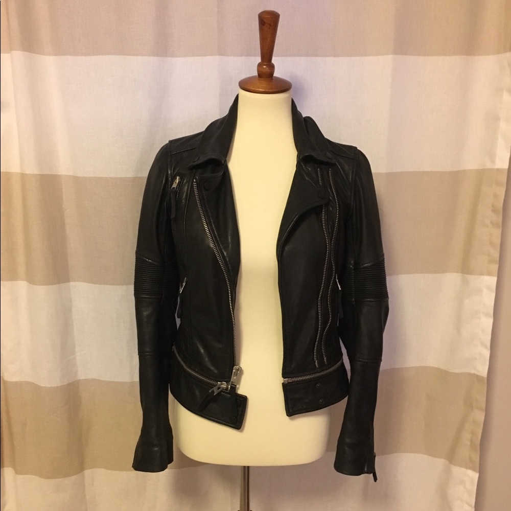 All Saints Leather Motorcycle Jacket