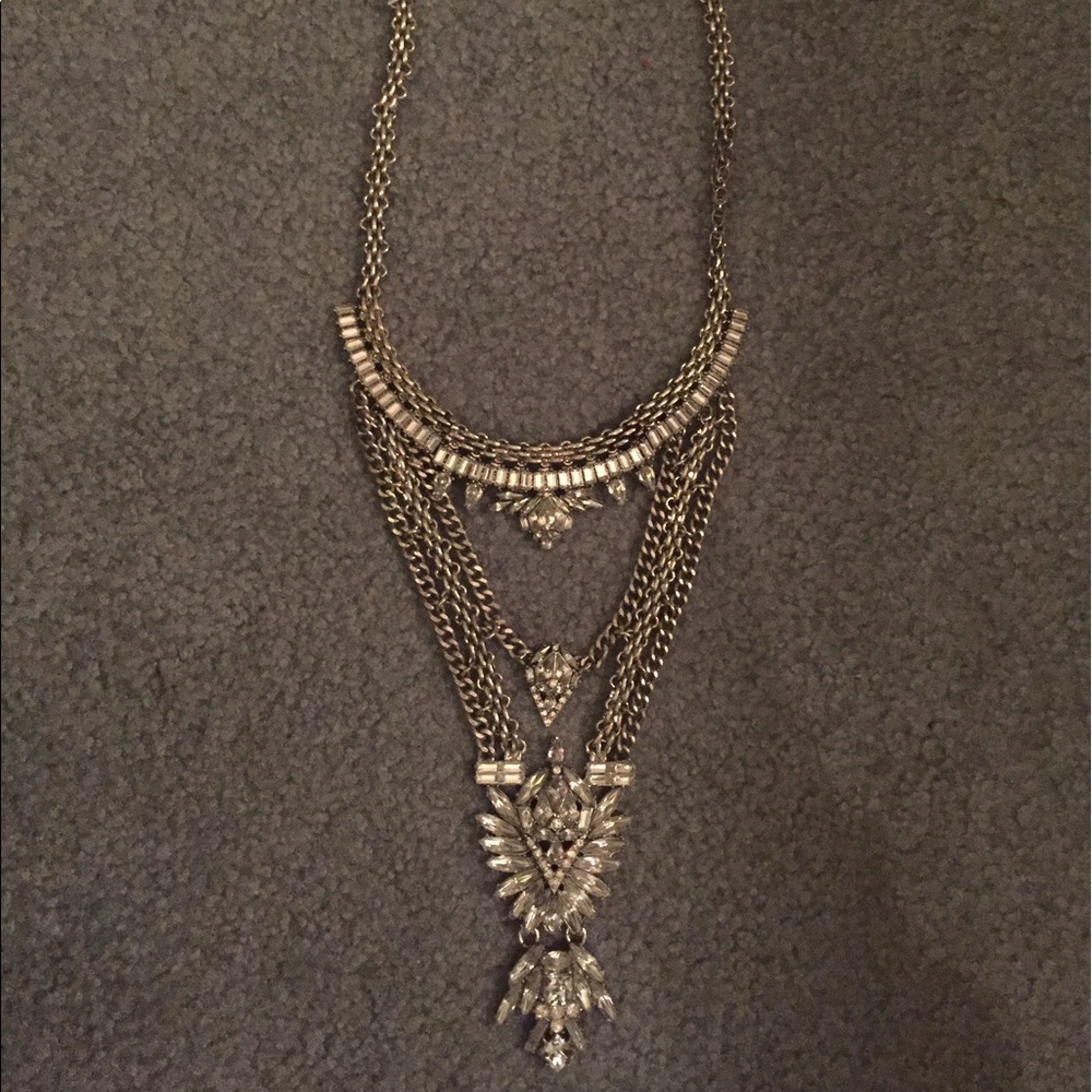 Baublebar crystal bib statement necklace
