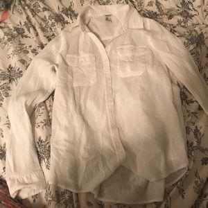 Sheer White Button Down