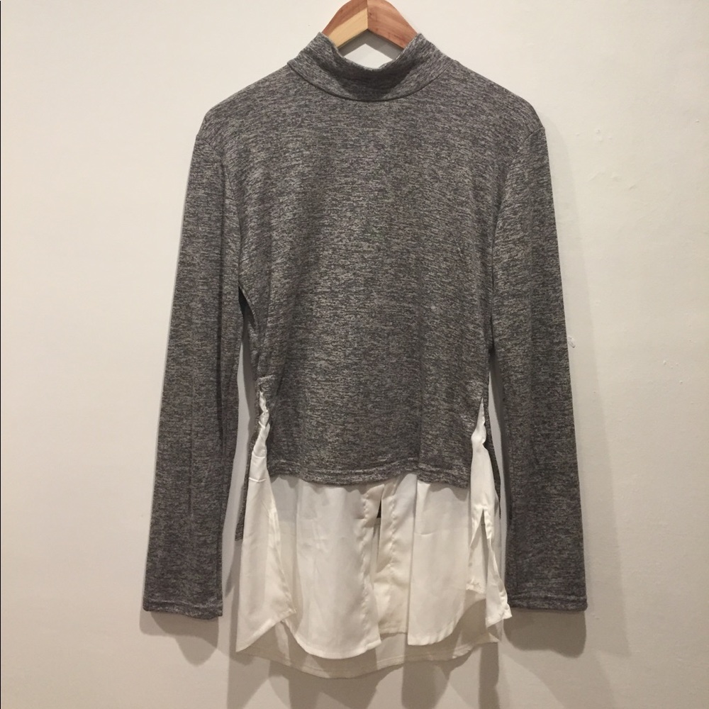 Layered turtle neck blouse