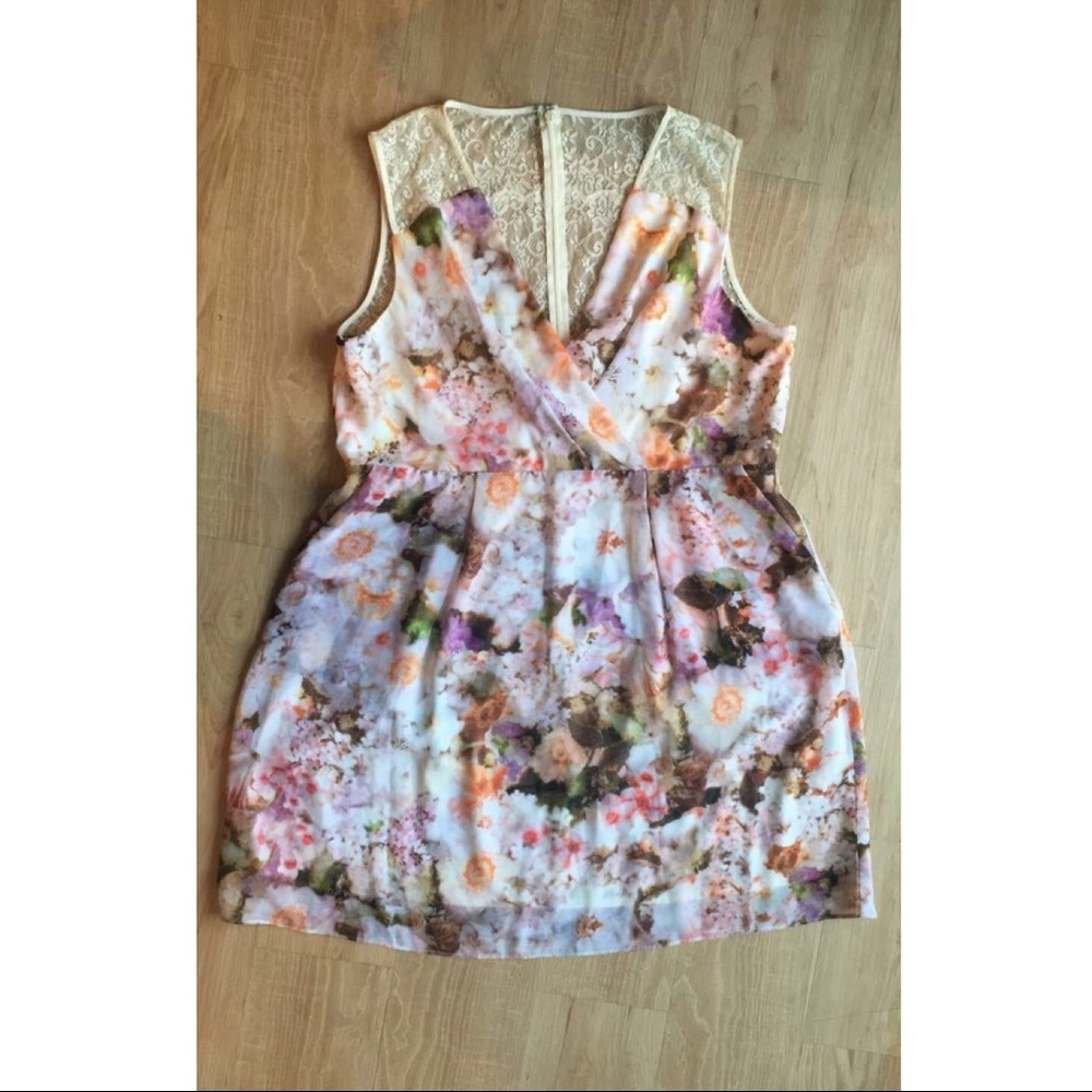 Floral Cross-Front Dress