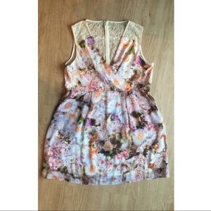 Floral Cross-Front Dress