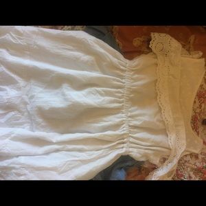 Women pretty white dress beach