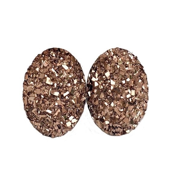 thejeweladdict Jewelry - 3 for 15🎀 bronze faux druzy earrings