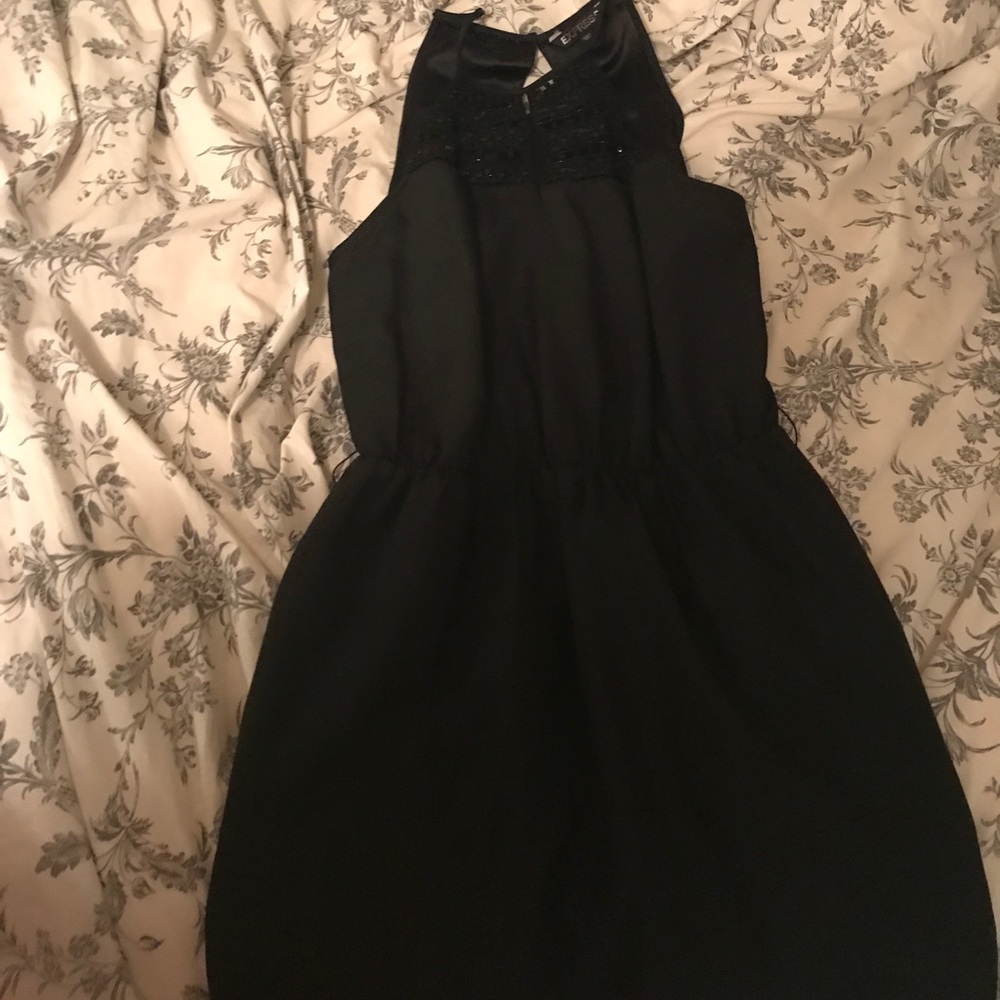 Express Black High Neck Line Dress