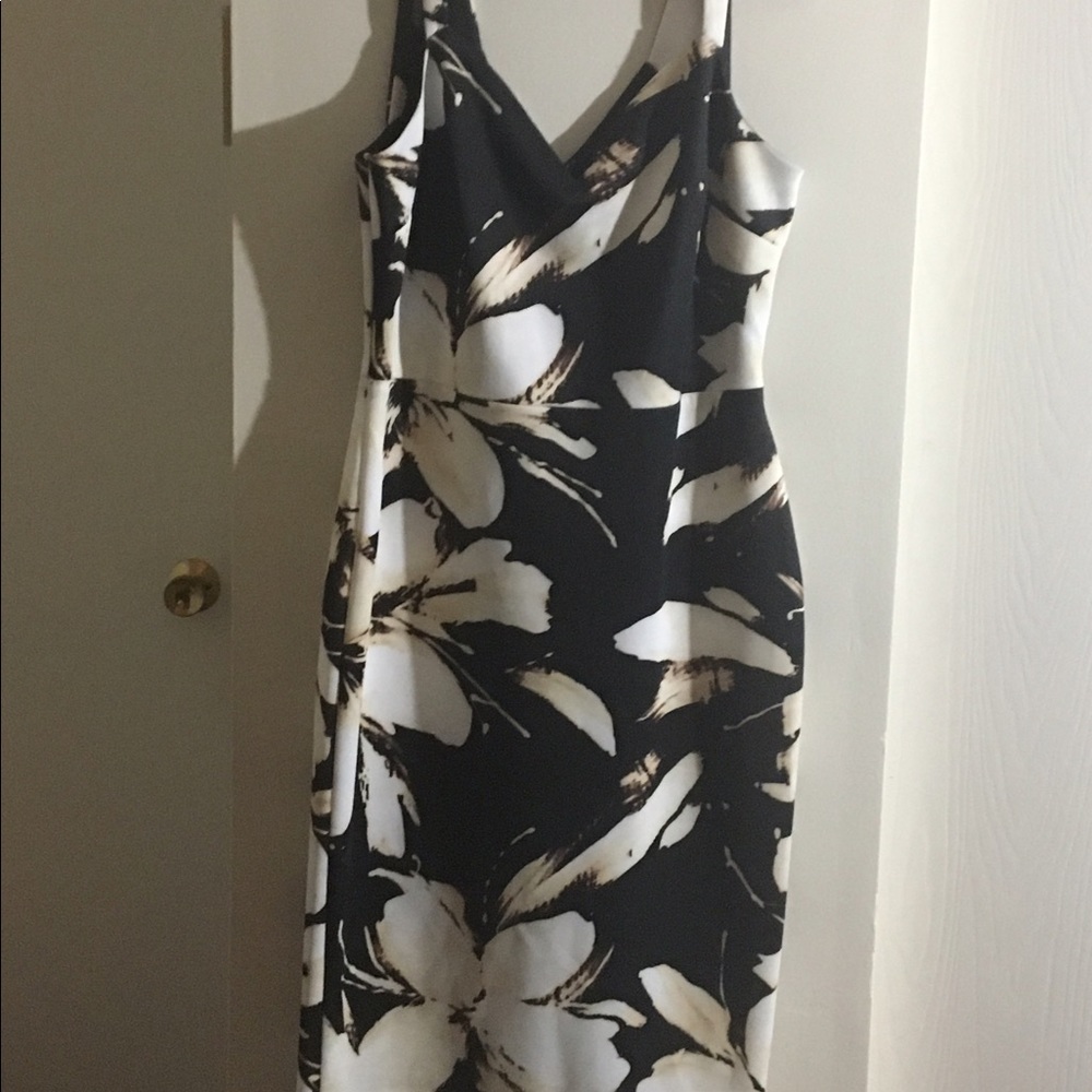 Ashley Graham line Dress barn floral black dress