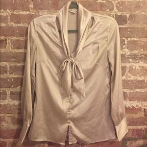 Banana Republic Small Champagne Bow Blouse