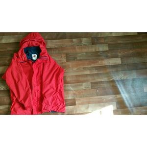 Vintage Columbia jacket in all red color scheme