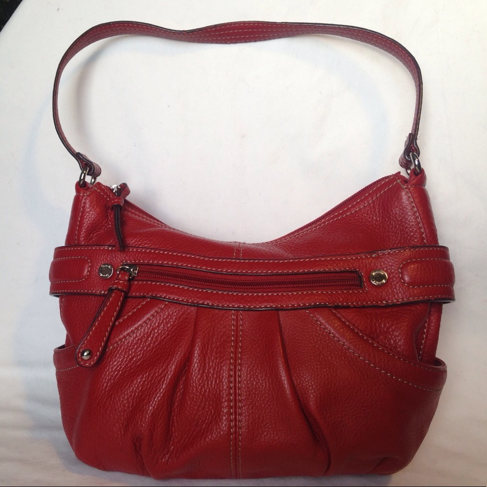 Tignanello red leather shoulder bag