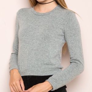 Cropped grey sweater