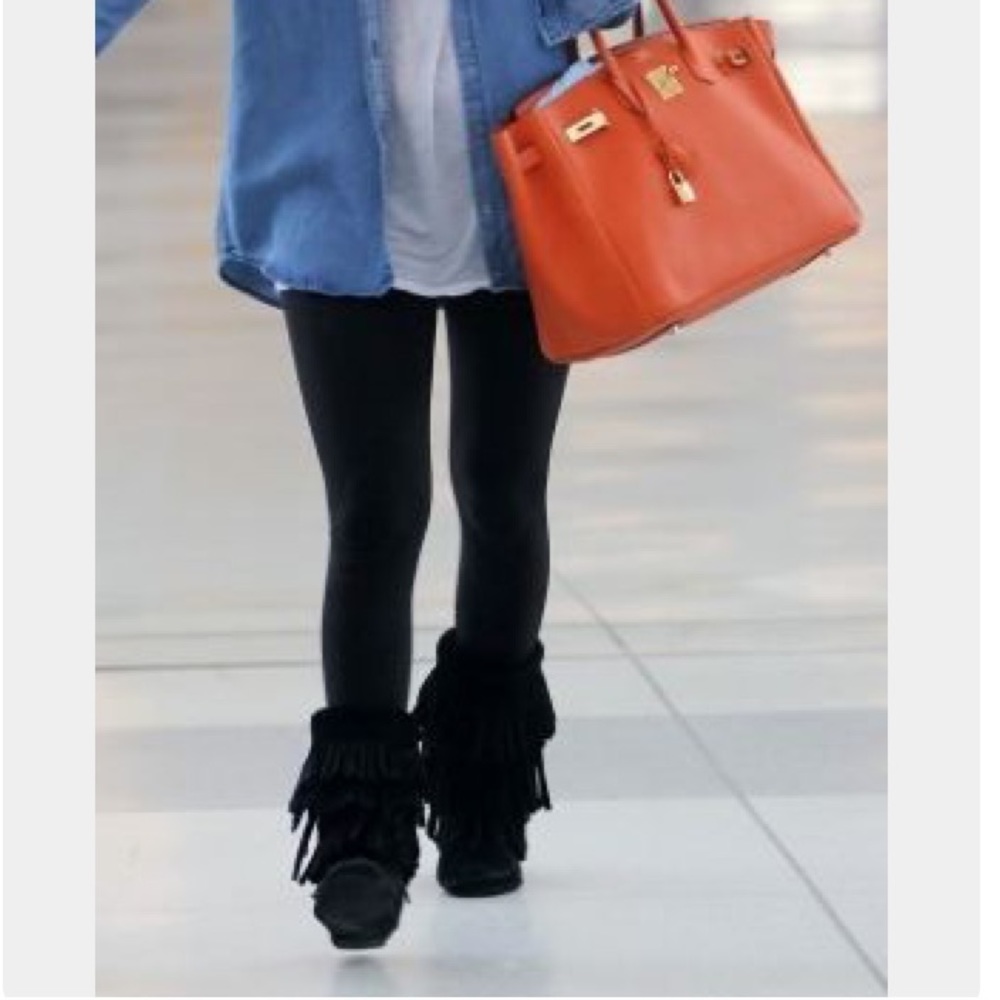 Black Minnetonka Boots