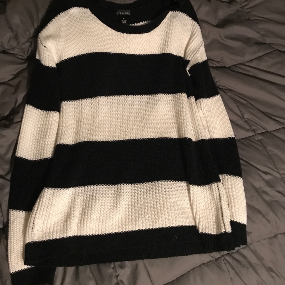 Wide striped sweater