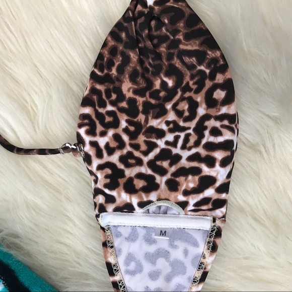 Aldo brown cheetah leopard strapless bikini set - Picture 8 of 8