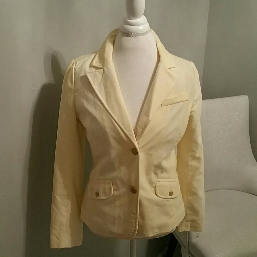 Old Navy cream velvet blazer with paisley lining