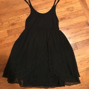 Aqua black mini dress