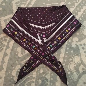COACH Purple Silk Bandana Scarf