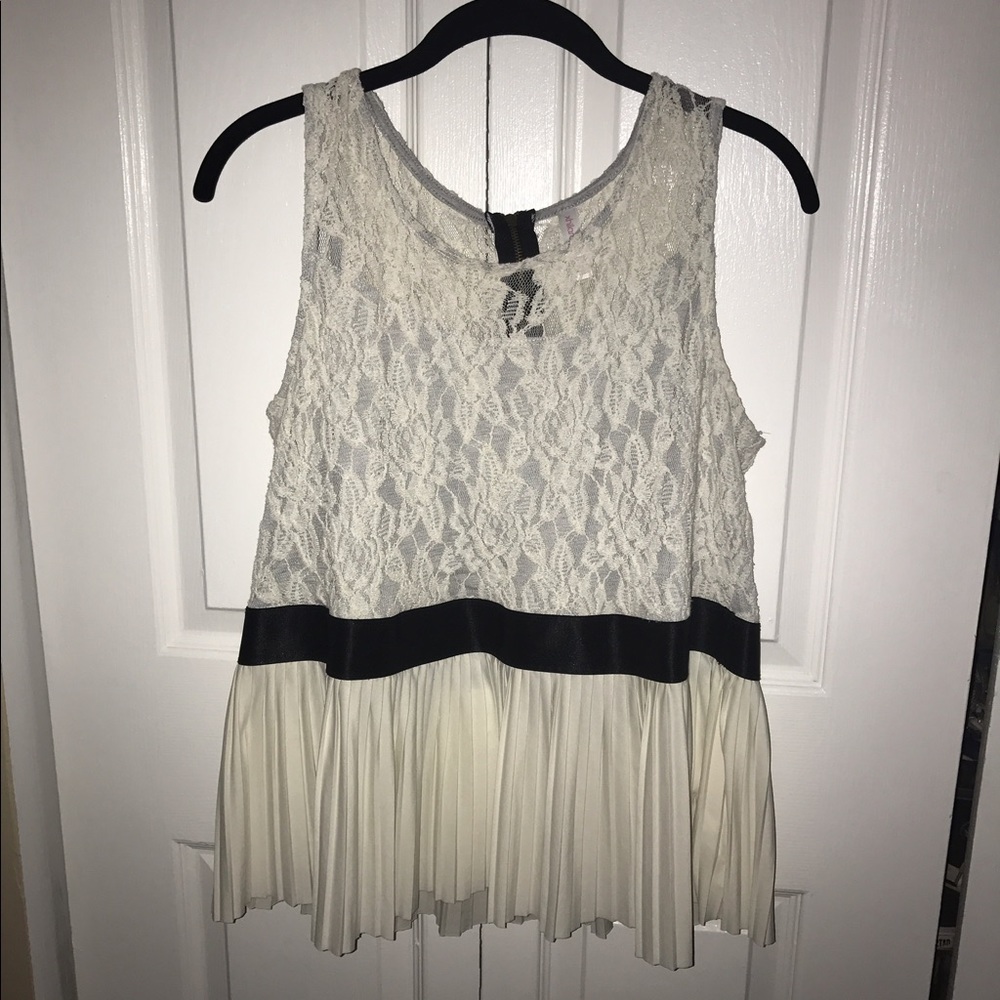 Lace Peplum Top