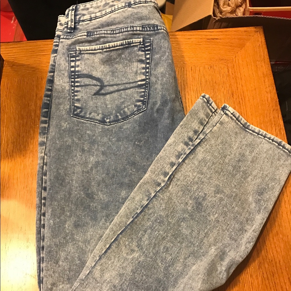 High Waist Acid Wash American Eagle Jeans Jeggings