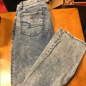 High Waist Acid Wash American Eagle Jeans Jeggings