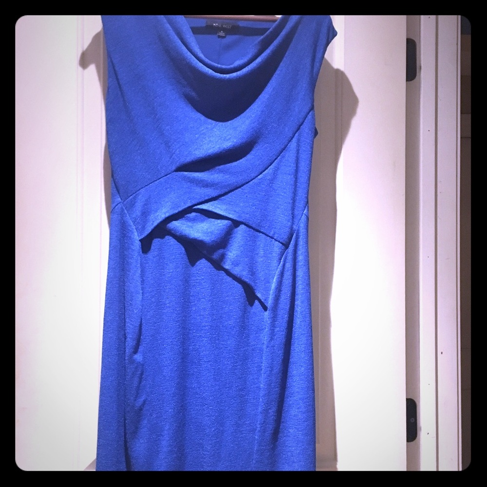 Blue Nine West Form Fitting dress