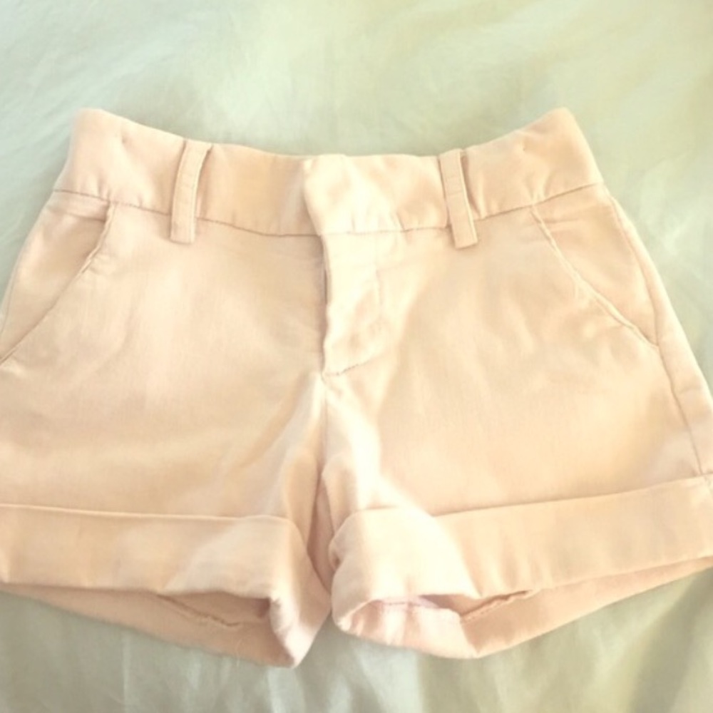 Alice and Olivia pale pink shorts