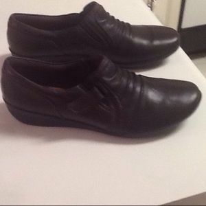 Clarke dark brown leather walking shoes
