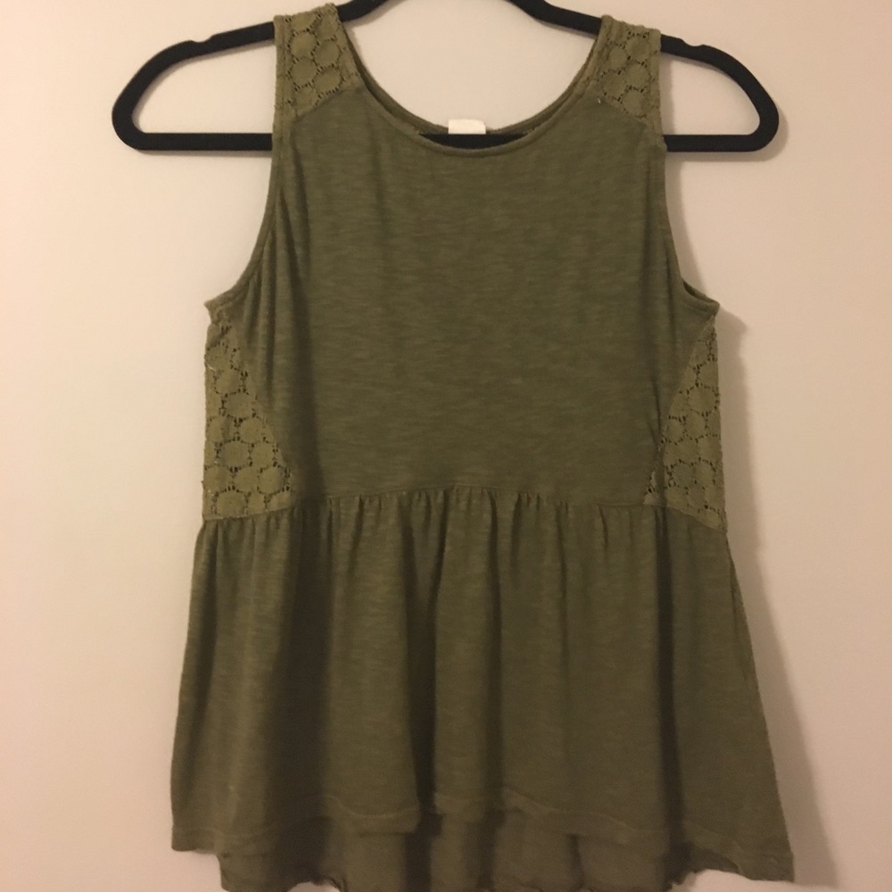 Army green tank top
