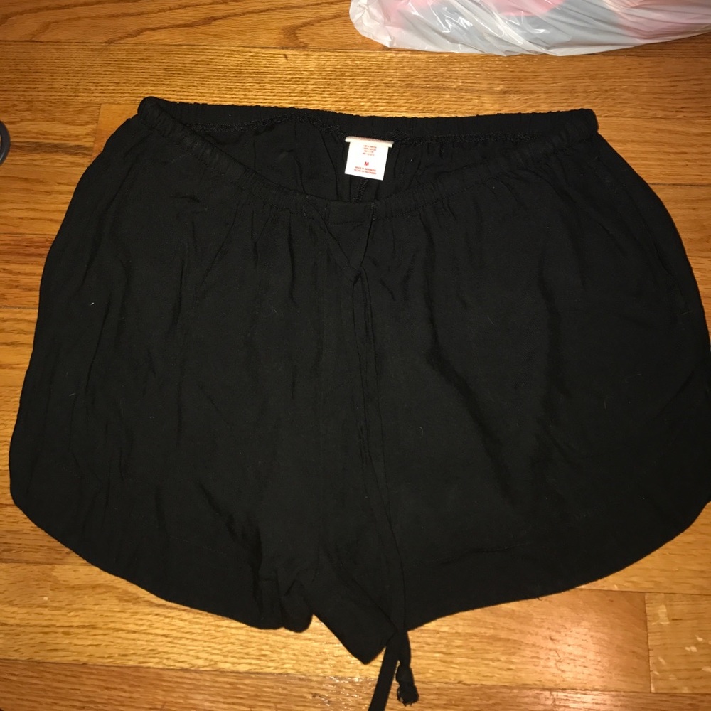 Black flowy shorts