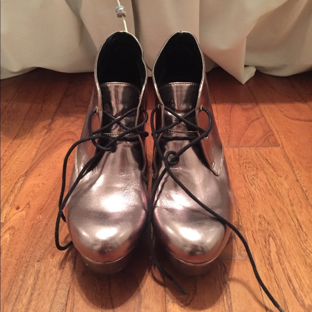Urban Outfitters Metallic Wedges