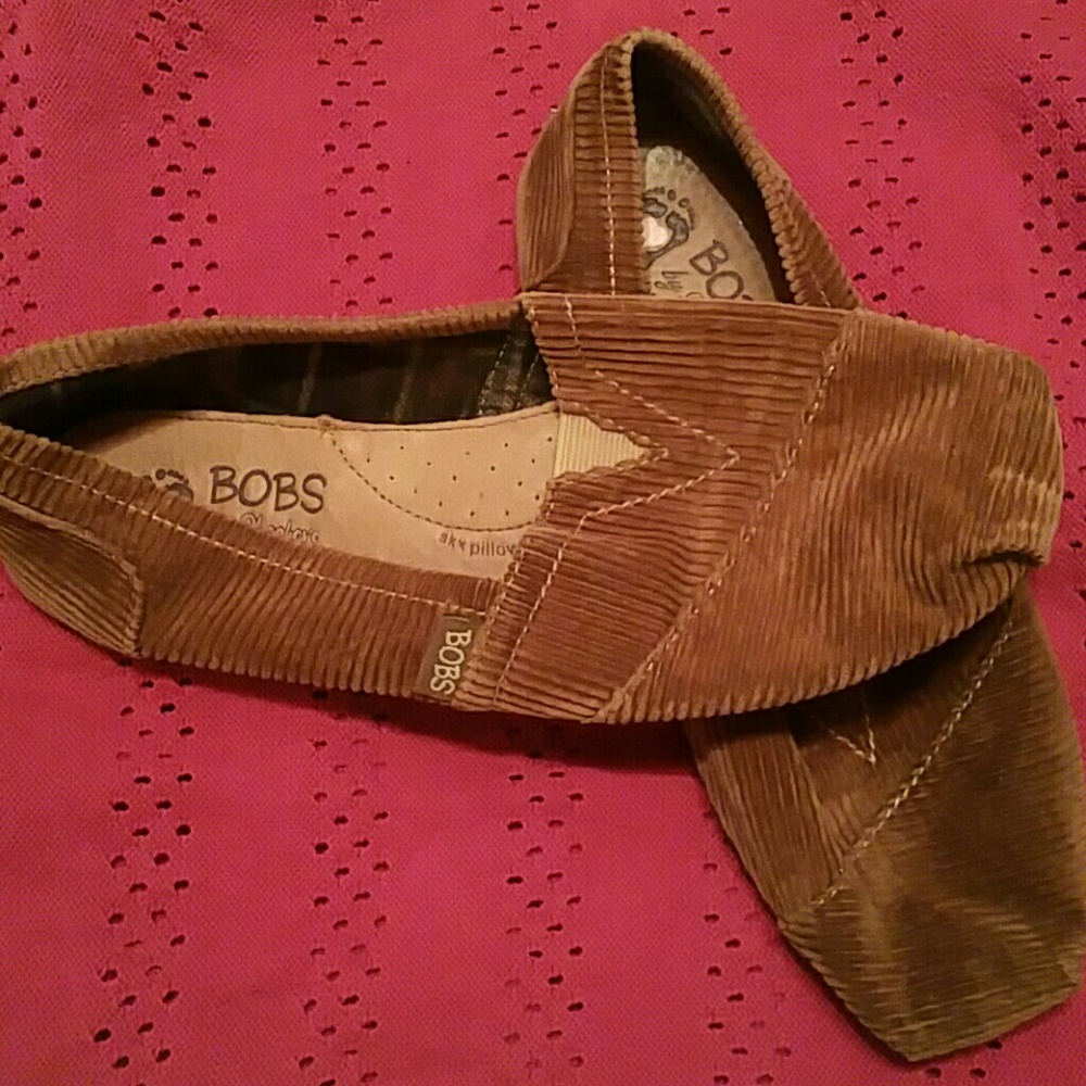 Brown Corduroy Slip on shoes