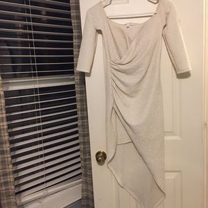 Shimmering Gold Asymmetric Dress