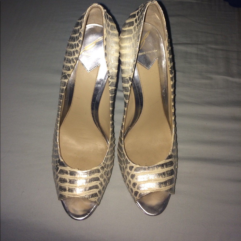 Brian Atwood snakeskin heels
