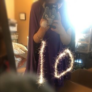 Women's cute purple cap dress