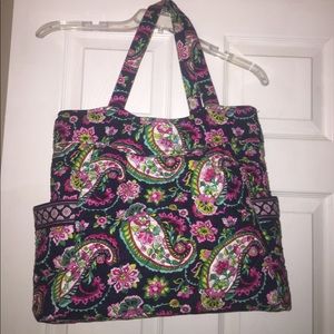 Vera Bradley pleated tote.
