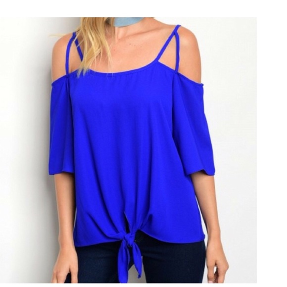 Tops - Tie Front Spaghetti Strap Blouse