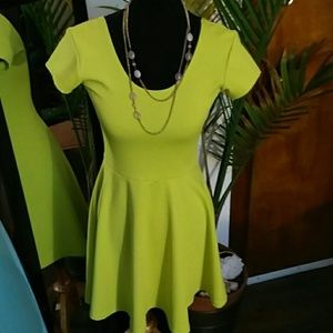 Lime Skater Dress