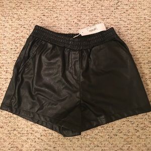 Black Leather Shorts