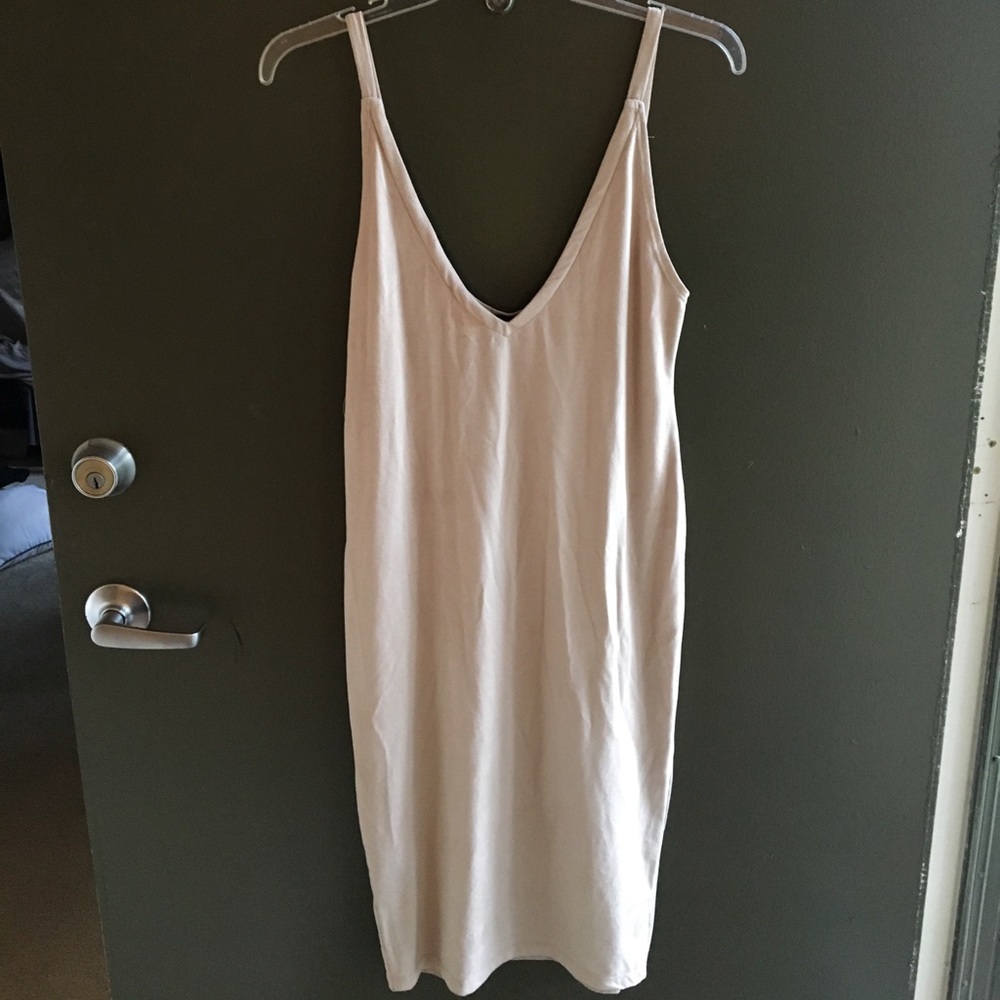 Faux suede dress