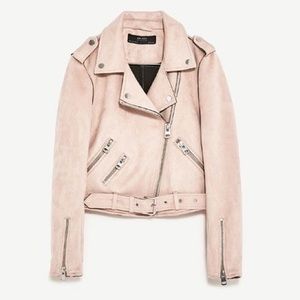 Zara Faux Suede Moto Jacket