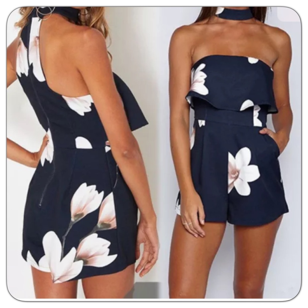 🌸 Off Shoulder Floral Romper