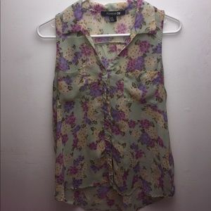 Floral button up