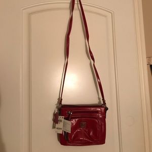 Giani Bernini Glazed Red Crossover Purse