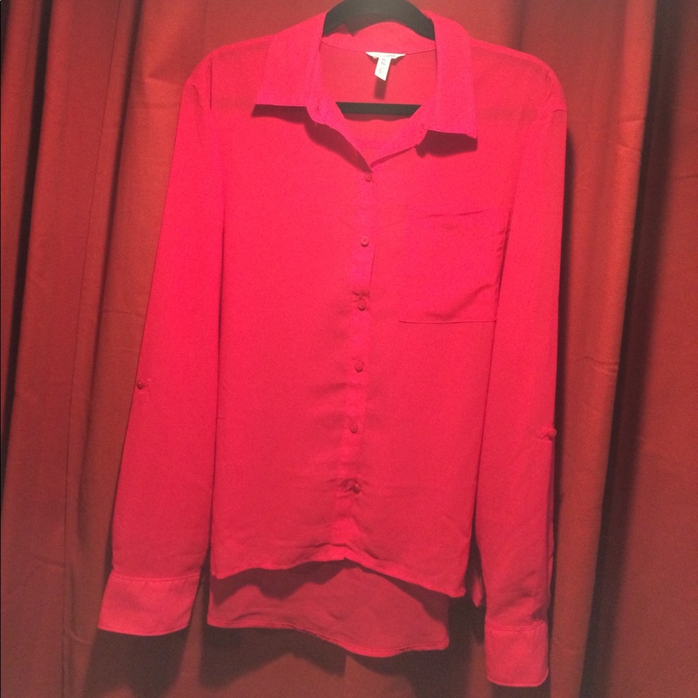 XL Aeropostale sheer magenta long sleeve
