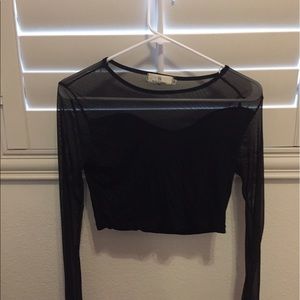 Black crop top