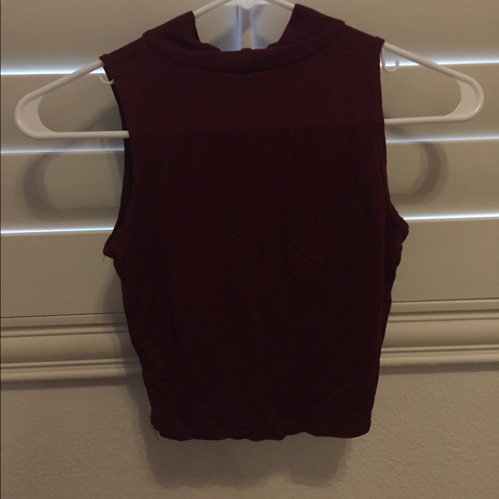 Maroon crop top