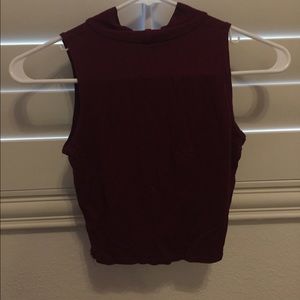 Maroon crop top