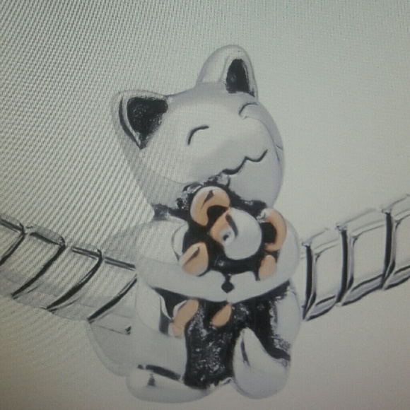 Pugster Charm Kitty Sterling Silver Pandora - Picture 1 of 8