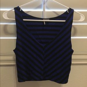 Blue crop top